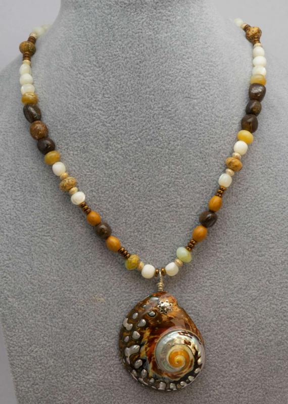 muschel-bronzit-opal-kette-collier-edelsteinkette-edelstein.heilstein-silber muschel-bronzit-opal-kette-collier-edelsteinkette-edelstein.heilstein-silber