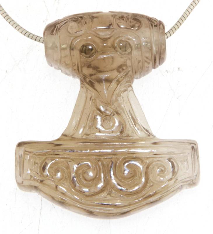 rauchquarz-thors-hammer-anhaenger-edelstein-trommelstein-heilstein-schmuk-edelsteinschmuck-gebohrt