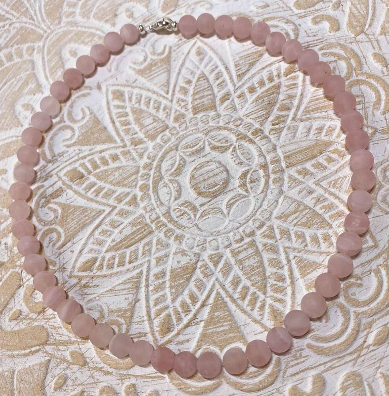 rosenquarz-edelstein-heilstein-kette-collier-handmade rosenquarz-edelstein-heilstein-kette-collier-handmade