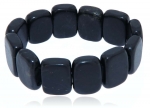edles rechteck Schungit Edelstein Schmuck Armband #0447