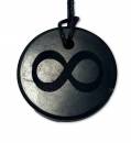 Schungit Anhänger mit Gravur - Infinity Acht als Symbol der Unendlichkeit- Edelstein - Schmuck A Qualität #66311
